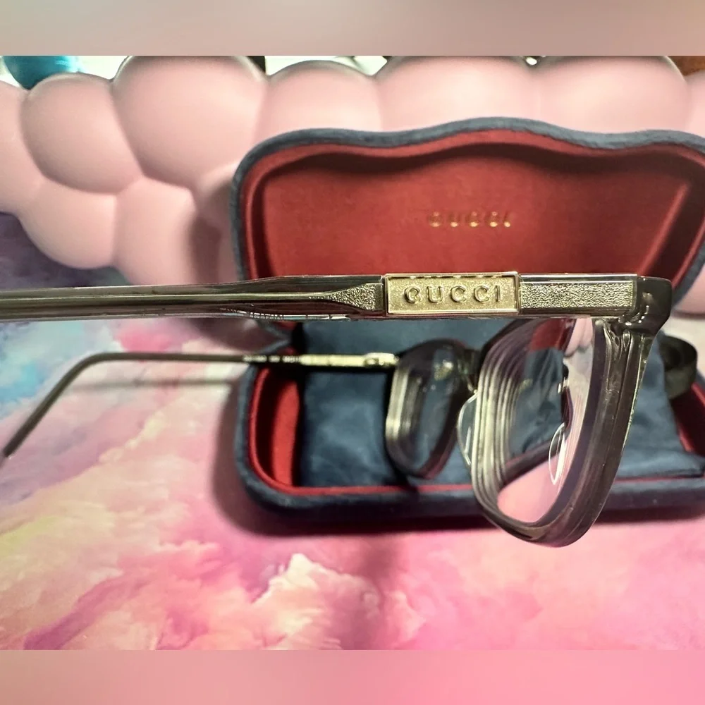 Gucci Eyeglasses (EUC; Gray/Silver)